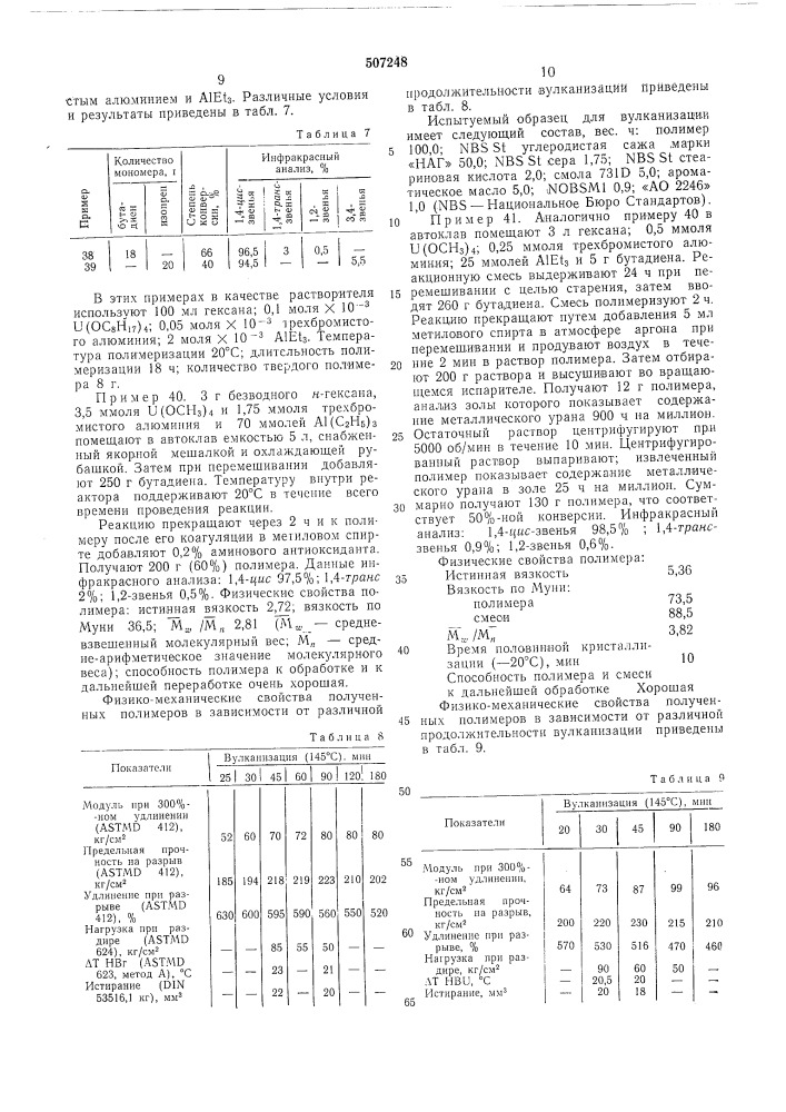 Способ получения карбоцепных полимеров (патент 507248)