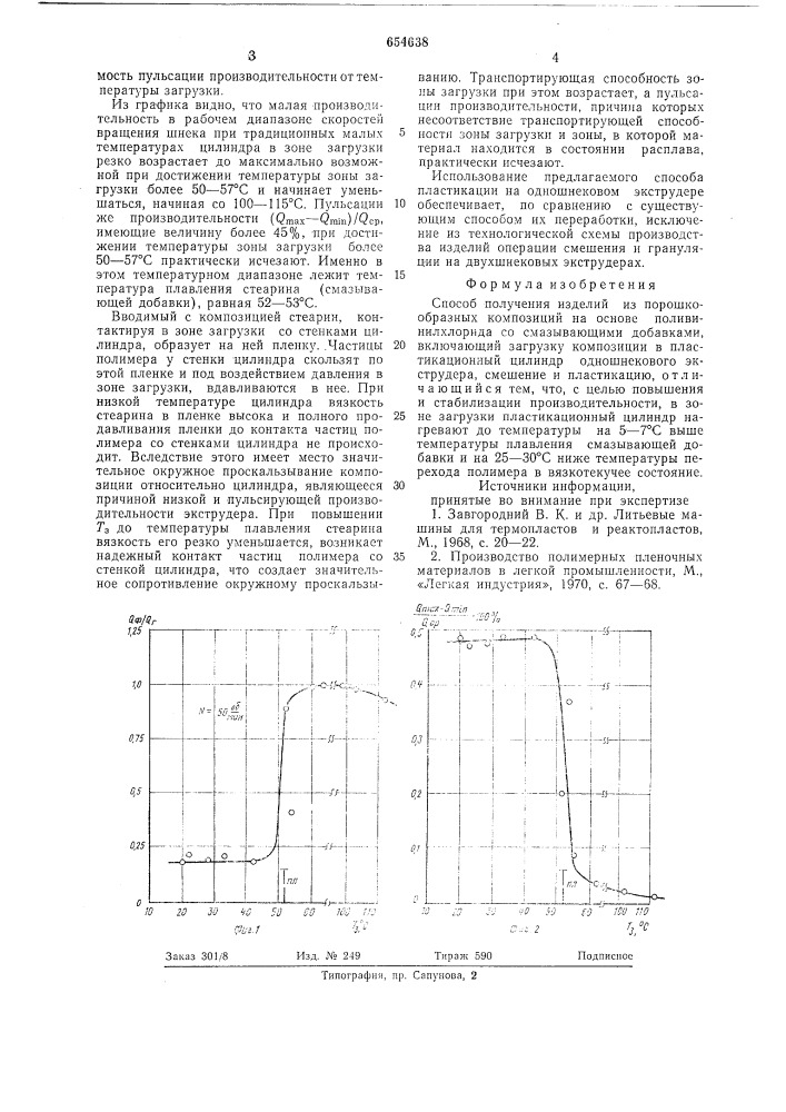 Способ получения изделий из порошкообразных композиций (патент 654638)