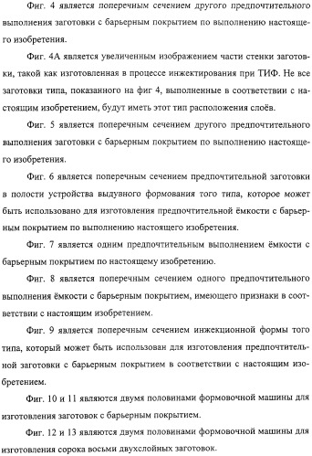 Тонкослойное изделие, тонкослойное изделие в виде заготовки или емкости из полиэфирной пластмассы с барьерным покрытием (патент 2312798)