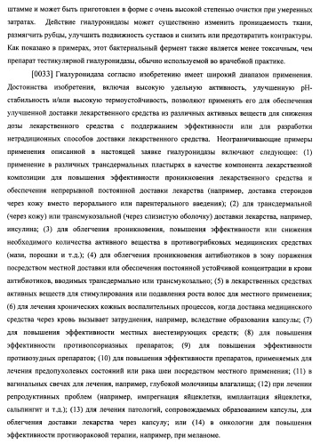 Гиалуронидаза и способ ее применения (патент 2471867)