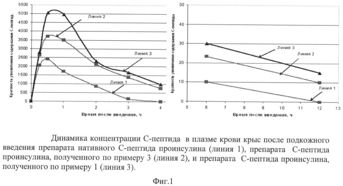 Способ получения препарата с-пептида проинсулина для перорального применения (патент 2413531)