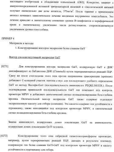 Конструкции слияния и их применение для получения антител с повышенными аффинностью связывания fc-рецептора и эффекторной функцией (патент 2407796)