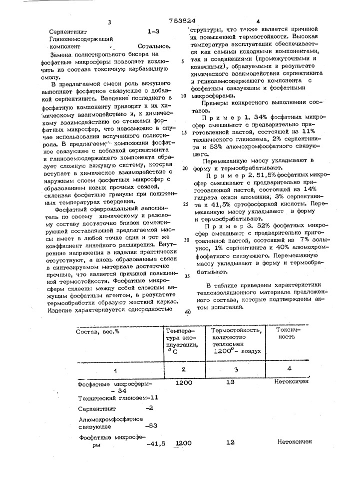 Сырьевая смесь для изготовления теплоизоляционных изделий (патент 753824)