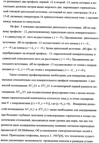 Способ морской геоэлектроразведки с фокусировкой электрического тока (варианты) (патент 2351958)