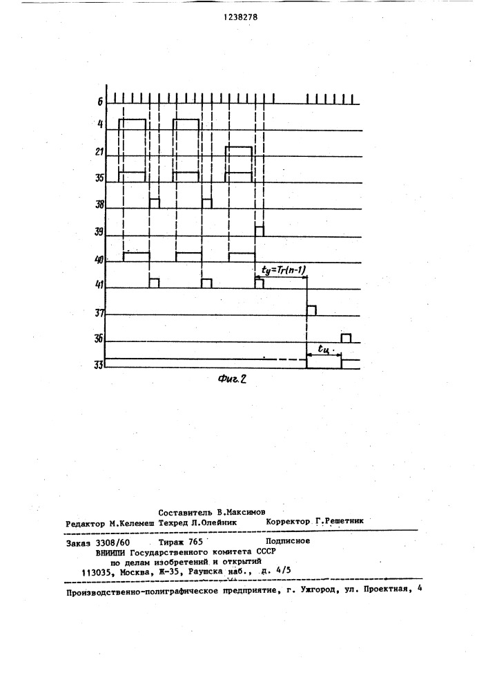 Устройство для мажоритарного выбора сигналов (патент 1238278)