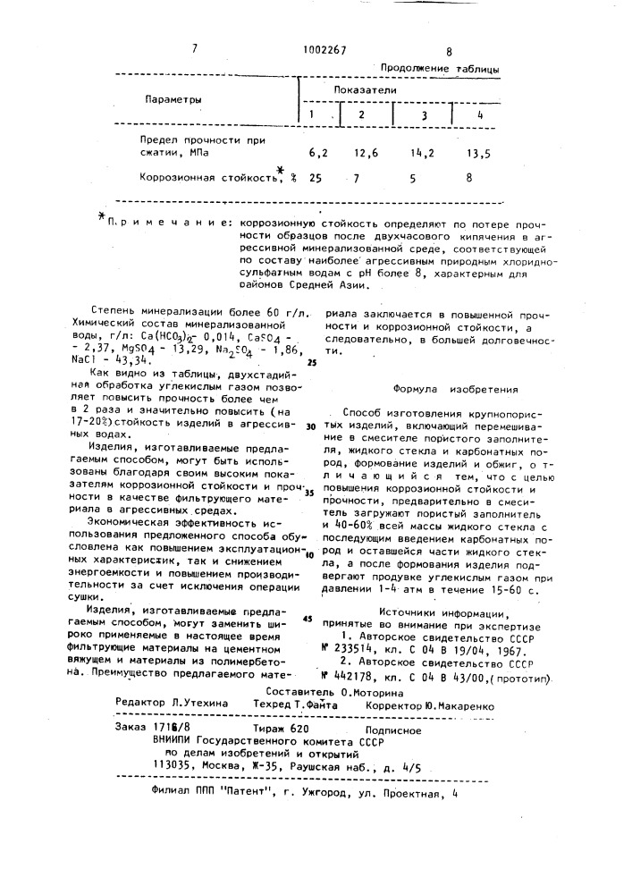 Способ изготовления крупнопористых изделий (патент 1002267)