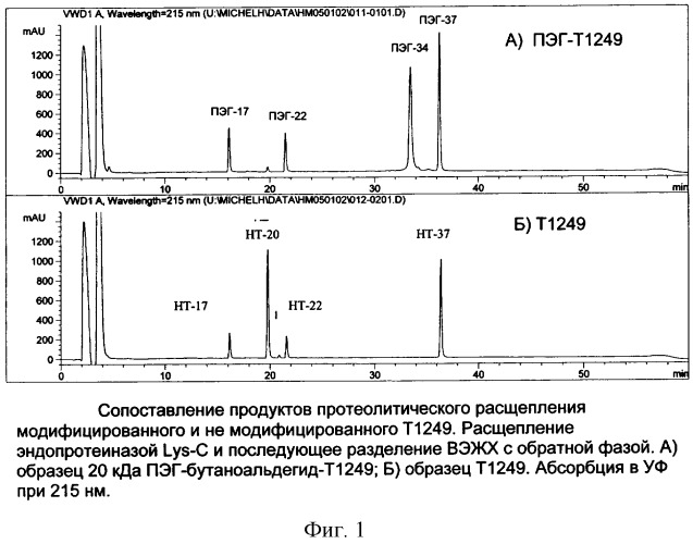 Пэгилированный полипептид т1249 (патент 2294938)