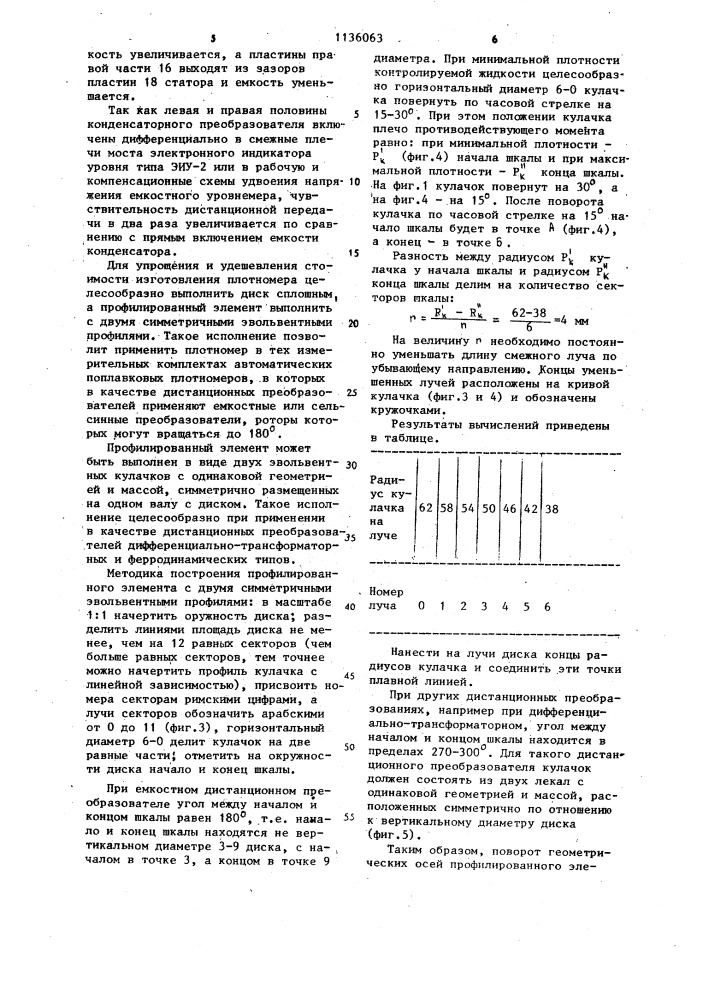 Поплавковый плотномер жидкости (патент 1136063)