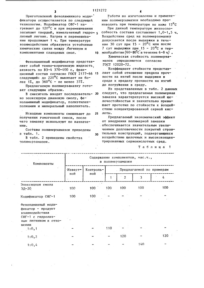 Полимерная замазка (патент 1121272)