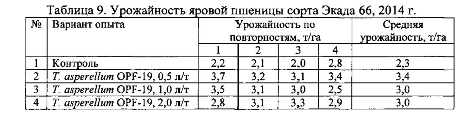 Штамм гриба trichoderma asperellum для получения биопрепарата комплексного действия для растениеводства (патент 2634415)