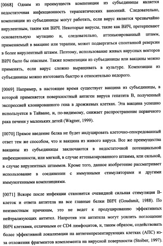 Иммуногенная композиция и способ разработки вакцины, основанной на участках матричного белка вич (патент 2403915)