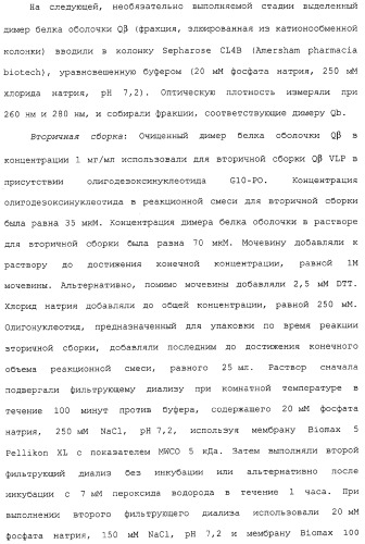 Композиции, содержащие cpg-олигонуклеотиды и вирусоподобные частицы, для применения в качестве адъювантов (патент 2322257)