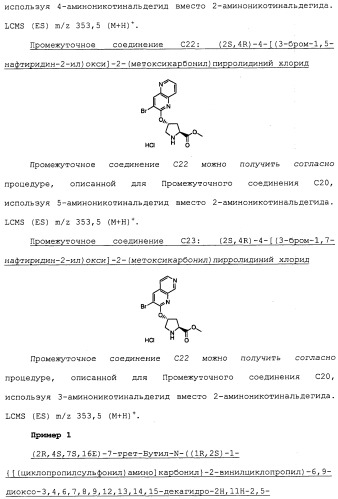 Ингибиторы hcv ns3 протеазы (патент 2468029)