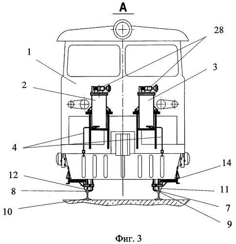 Устройство для нанесения смазки и модификатора трения на рельсы (патент 2288125)