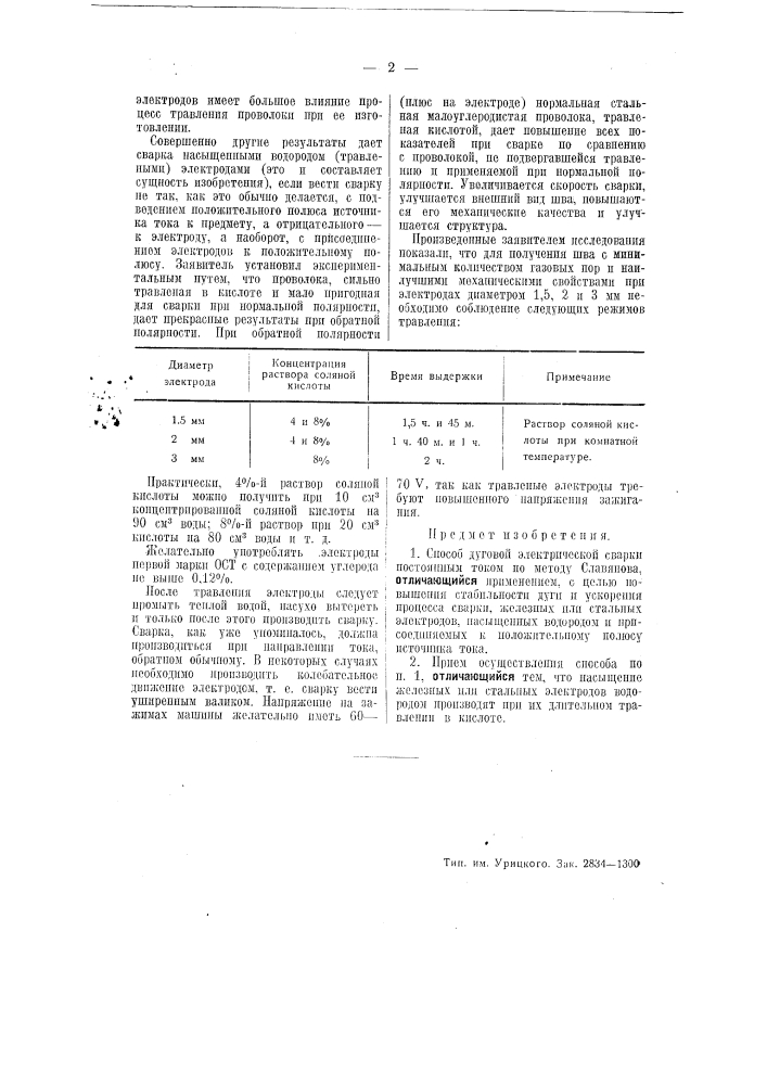 Способ дуговой электрической сварки (патент 51251)