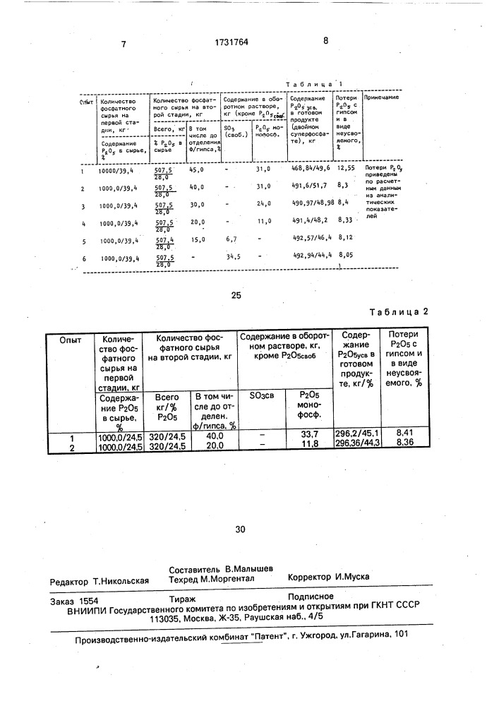 Способ получения двойного суперфосфата (патент 1731764)