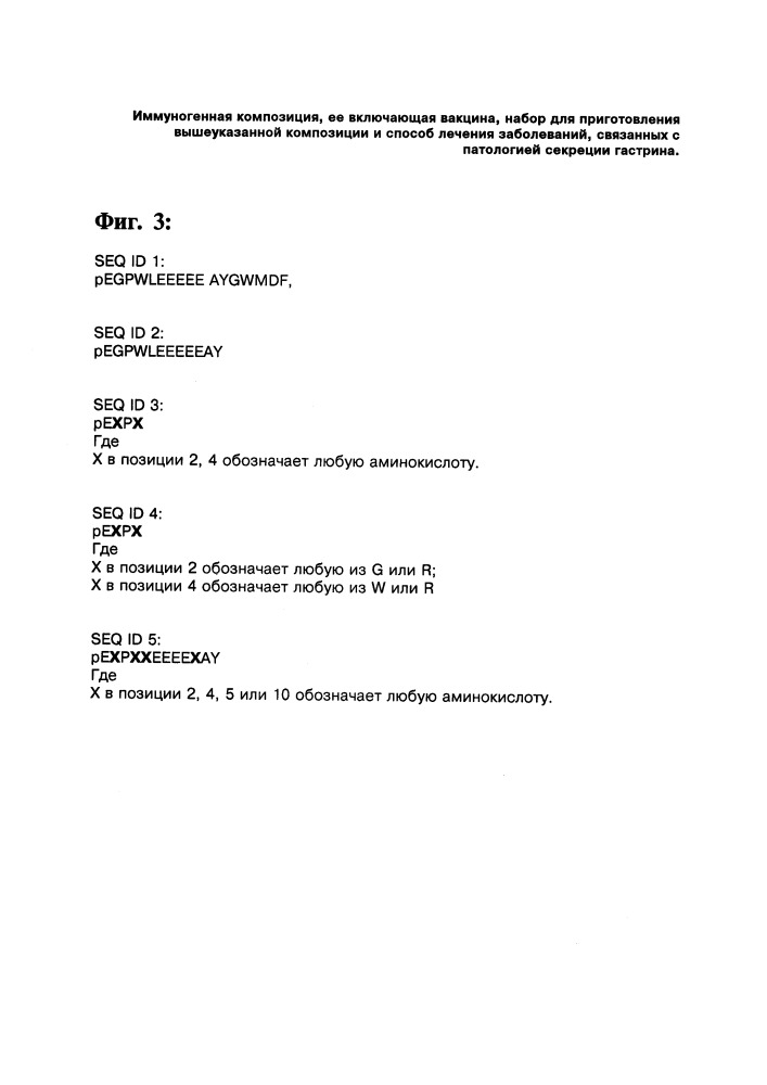 Иммуногенная композиция, включающая ее вакцина, набор для приготовления вышеуказанной композиции и способ лечения заболеваний, связанных с патологией секреции гастрина (патент 2664197)