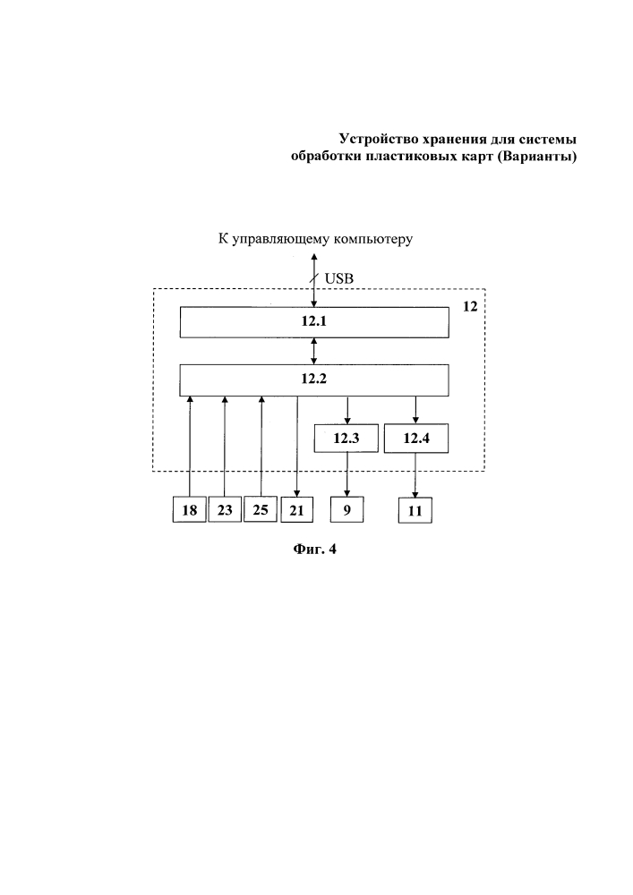 Устройство хранения для системы обработки пластиковых карт (варианты) (патент 2618574)