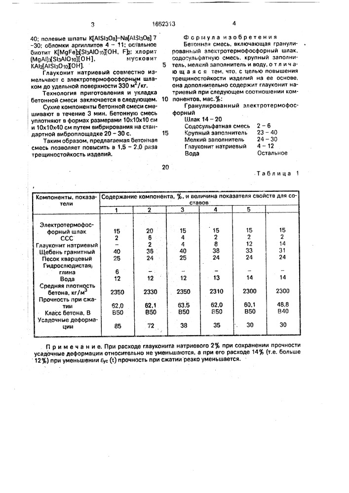 Бетонная смесь (патент 1652313)