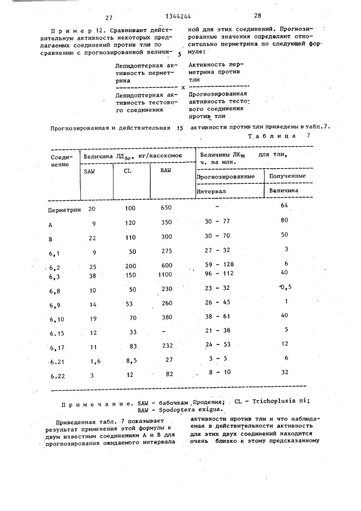 Способ получения пергалоидалкилвинилциклопропанкарбоксилатов (патент 1344244)