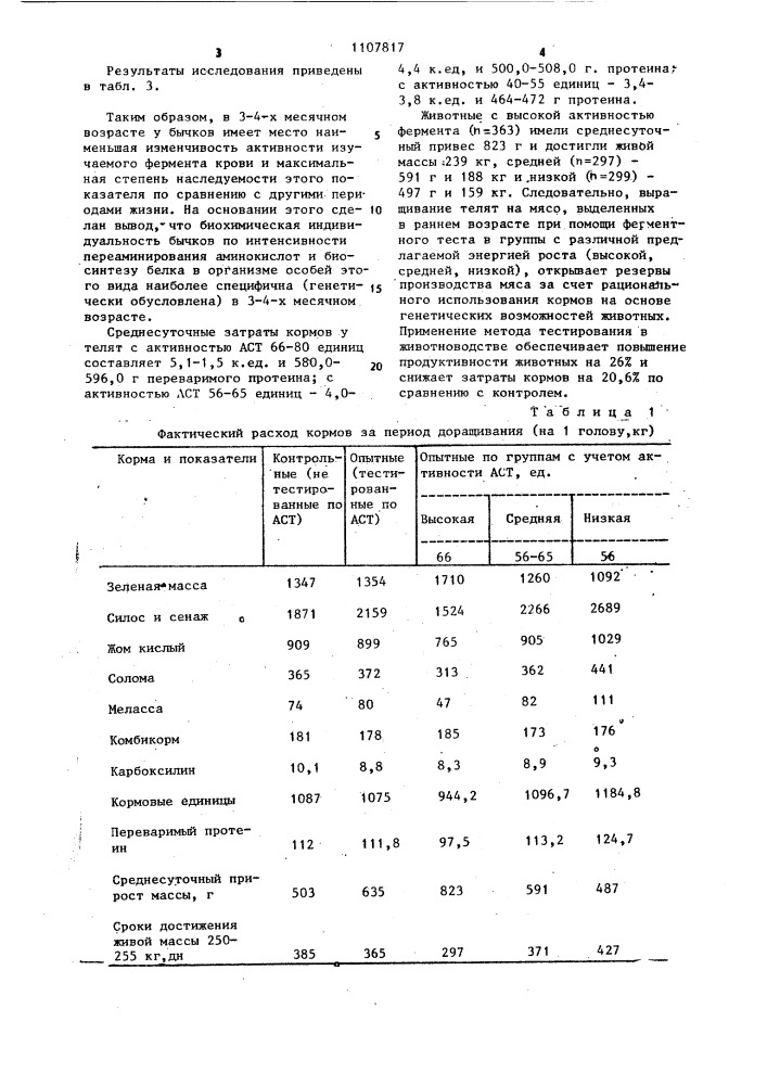 Способ кормления молодняка крупного рогатого скота в период доращивания (патент 1107817)