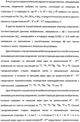 Производные тиофлавина, связывающие амилоид, способ обнаружения in vivo отложений амилоида и способ распознавания болезни альцгеймера (патент 2324686)