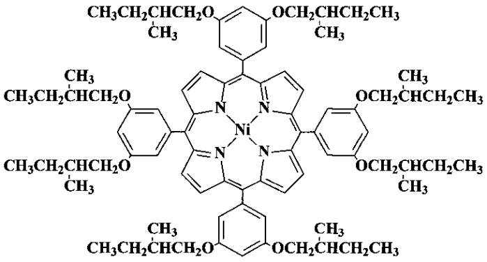 Никелевый комплекс 5,10,15,20-тетракис[3',5'-ди(2"-метилбутилокси)фенил]-порфина, проявляющий свойство стационарной фазы для газовой хроматографии (патент 2557655)