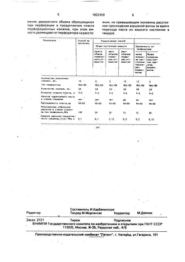 Способ кумулятивной перфорации пласта в скважине (патент 1822458)