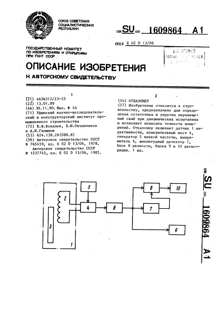 Отказомер (патент 1609864)