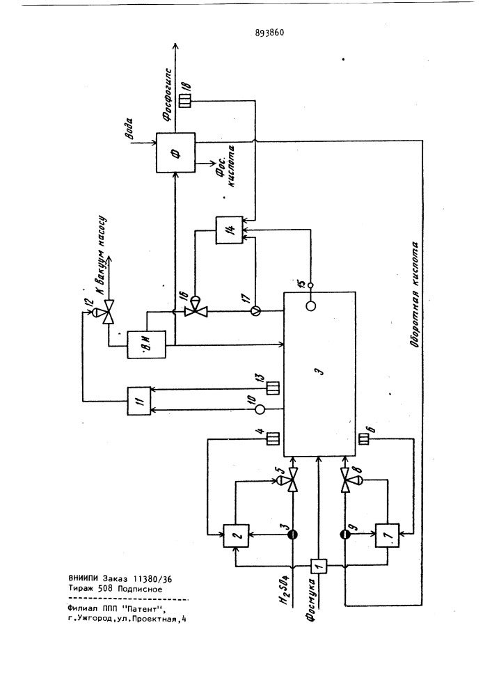 Способ автоматического управления процессом экстракции (патент 893860)