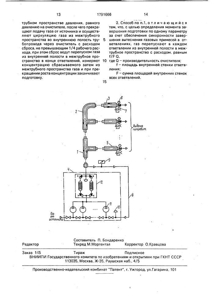 Способ подготовки к работе двухстенного трубопровода (патент 1791666)