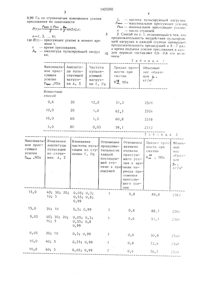 Способ уплотнения бетонной смеси (патент 1423392)