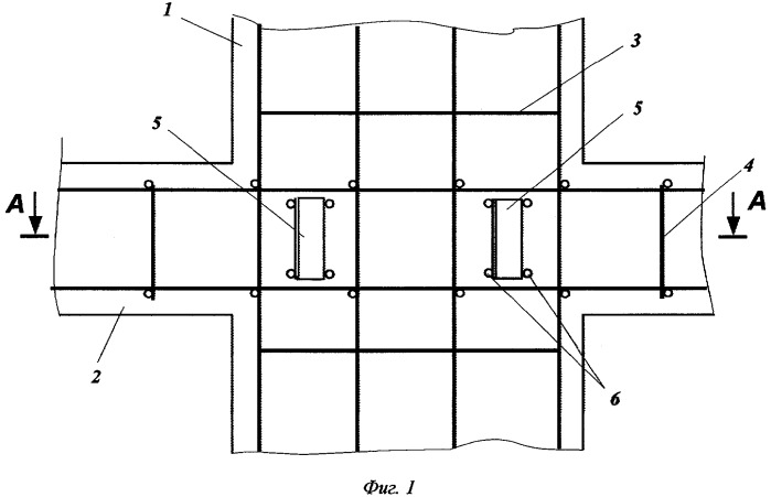 Стыковое соединение монолитного перекрытия с колонной (патент 2383692)