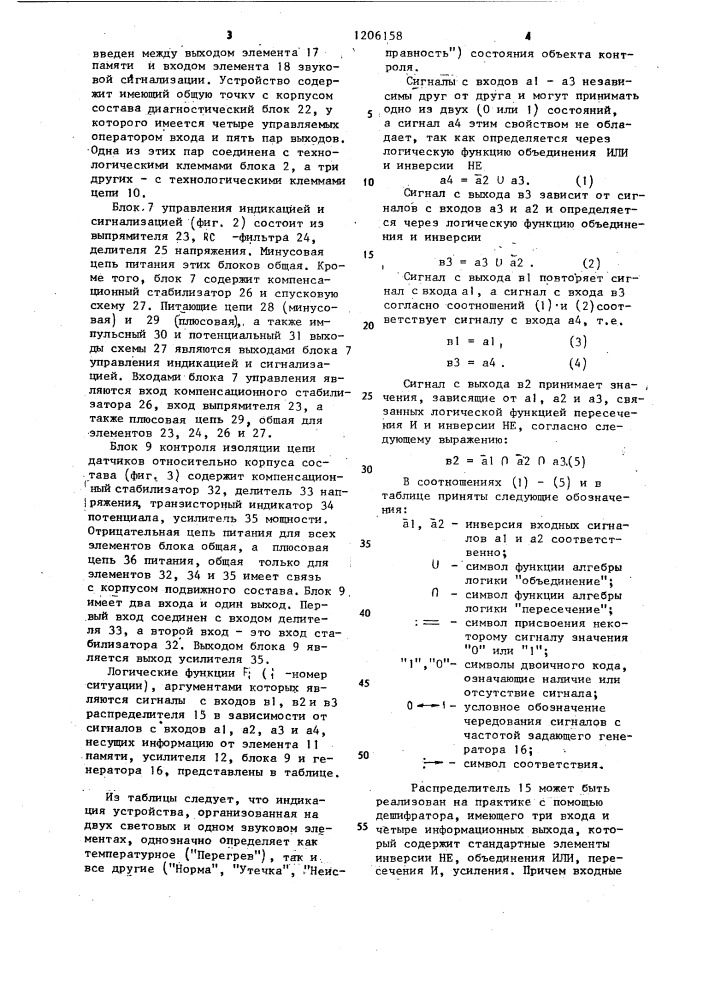 Устройство сигнализации о перегреве букс подвижного состава (патент 1206158)