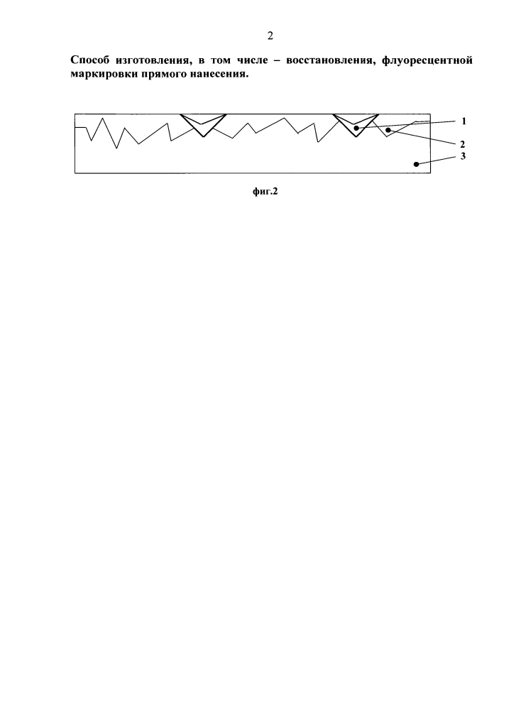 Способ изготовления, в том числе восстановления, флуоресцентной маркировки прямого нанесения (патент 2609912)