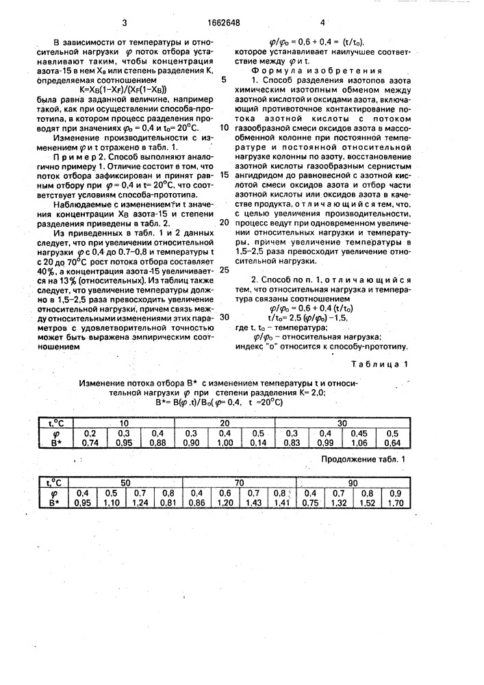 Способ разделения изотопов азота (патент 1662648)