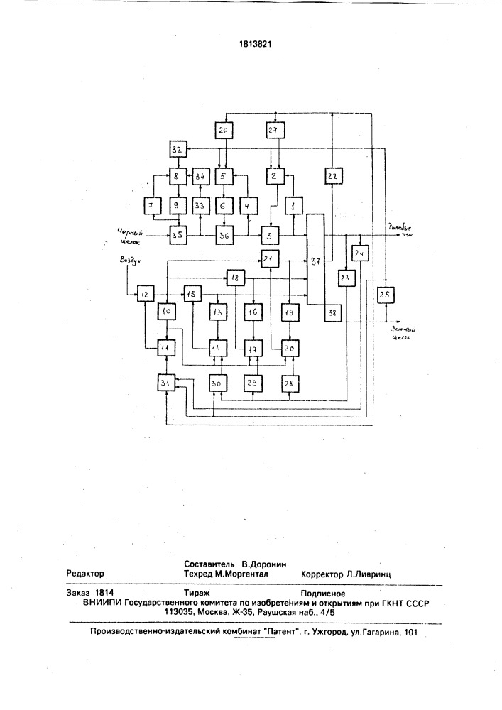 Способ управления процессом горения черного щелока в содорегенерационном котлоагрегате (патент 1813821)
