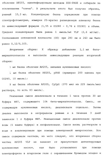 Композиции, содержащие cpg-олигонуклеотиды и вирусоподобные частицы, для применения в качестве адъювантов (патент 2322257)