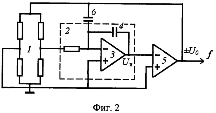 Частотный преобразователь сигнала разбаланса тензомоста с уменьшенной температурной погрешностью (патент 2395060)