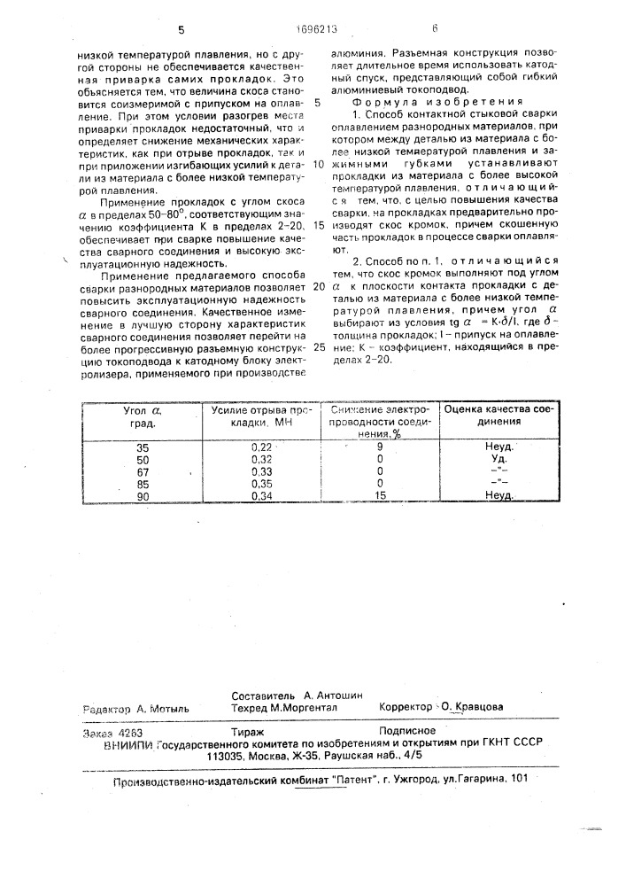 Способ контактной стыковой сварки оплавлением (патент 1696213)