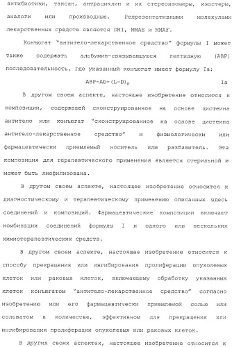 Антитела, сконструированные на основе цистеинов, и их конъюгаты (патент 2412947)