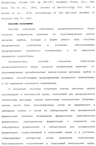 Клетка-хозяин trichoderma reesei для получения целлюлолитической белковой композиции, целлюлолитическая белковая композиция, способы ее получения и применения (патент 2494146)
