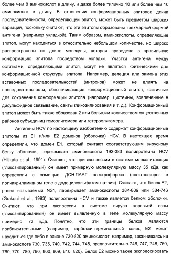 Очищенные белки оболочки вируса гепатита с для диагностического и терапевтического применения (патент 2313363)