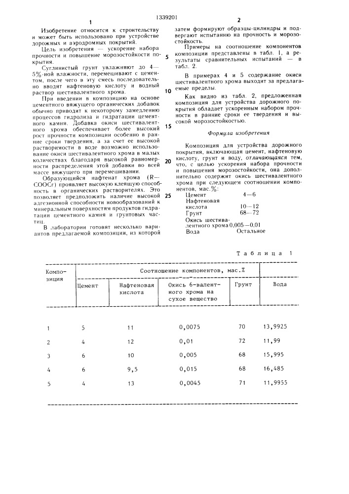 Композиция для устройства дорожного покрытия (патент 1339201)