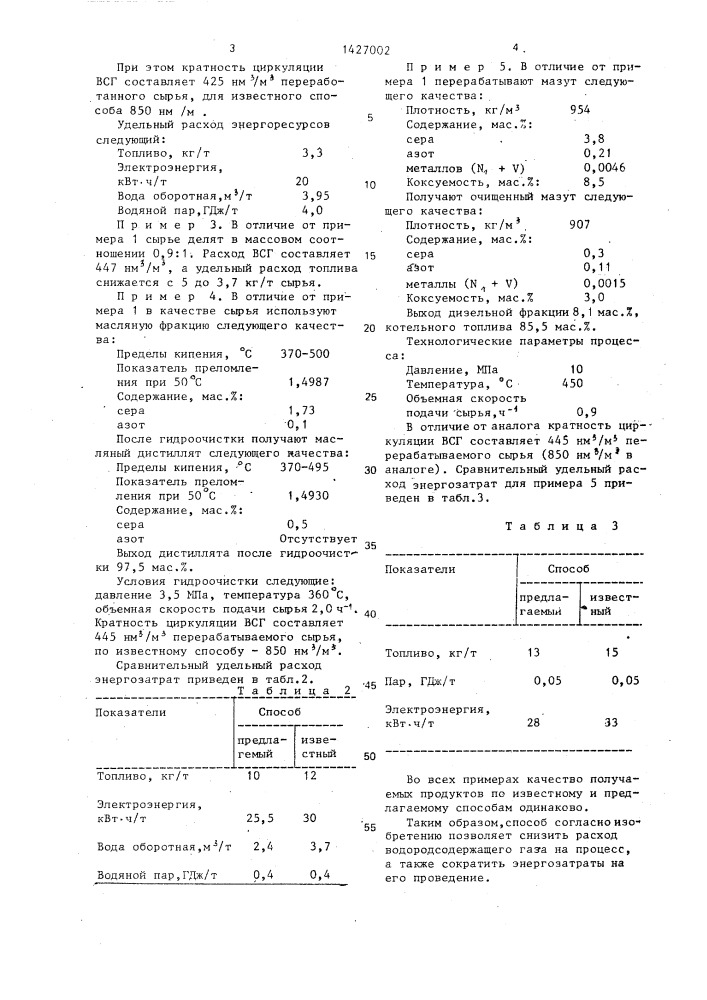 Способ переработки газойлевых, масляных фракций и нефтяных остатков (патент 1427002)