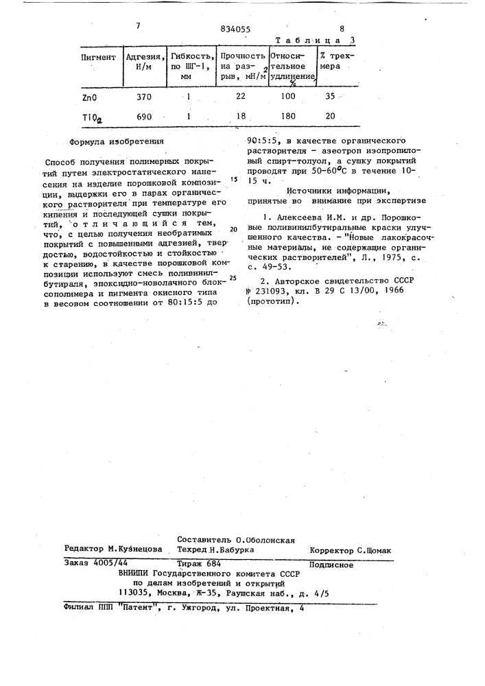 Способ получения полимерных покры-тий (патент 834055)