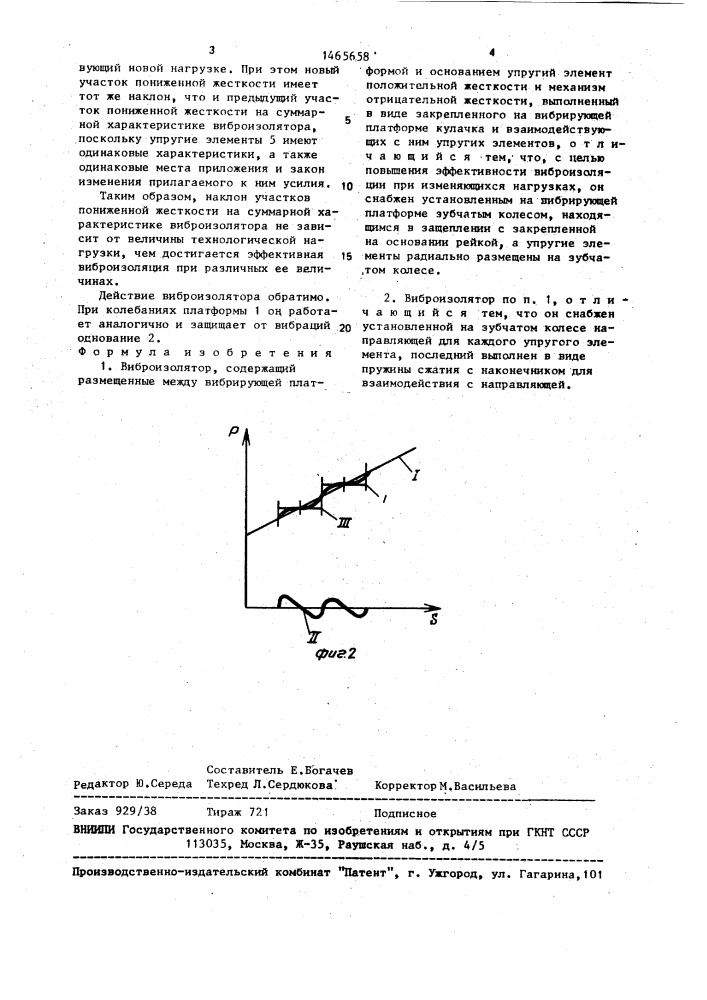Виброизолятор (патент 1465658)