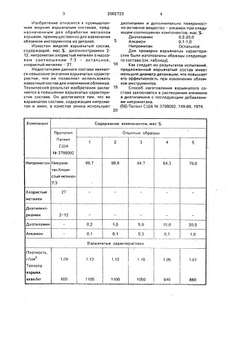 Взрывчатый состав (патент 2002723)