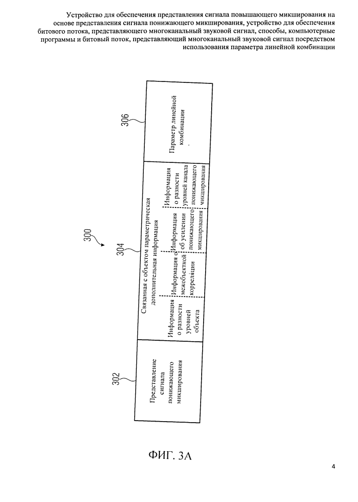 Устройство для обеспечения представления сигнала повышающего микширования на основе представления сигнала понижающего микширования, устройство для обеспечения битового потока, представляющего многоканальный звуковой сигнал, способы, компьютерные программы и битовый поток, представляющий многоканальный звуковой сигнал посредством использования параметра линейной комбинации (патент 2607267)