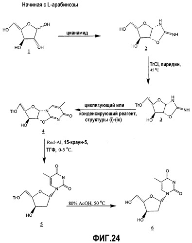 Синтез  -l-2&#39;-дезоксинуклеозидов (патент 2361875)